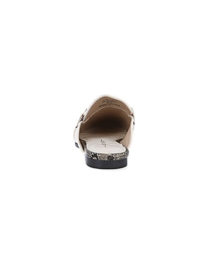 360 degree animation of product Beige backless loafers frame-9