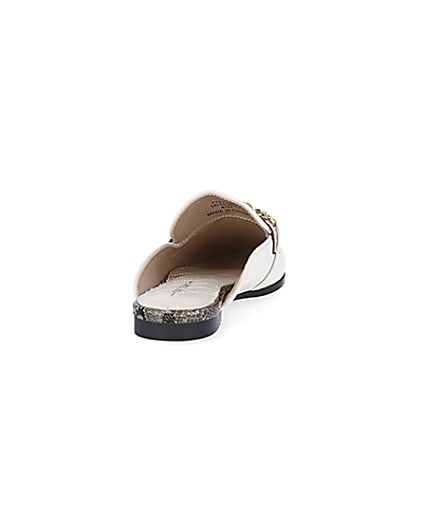 360 degree animation of product Beige backless loafers frame-10