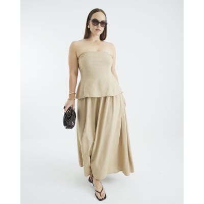 chinese dress ladies Island Time Linen Dress Taupe main image 1