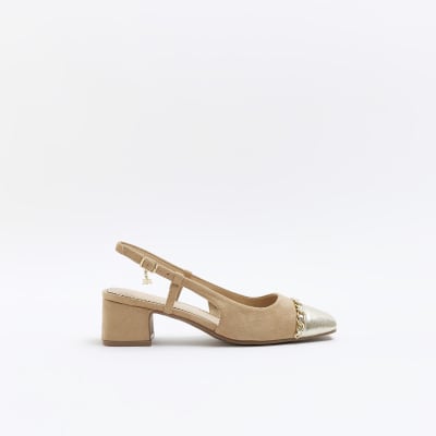 Beige slingback hot sale shoes