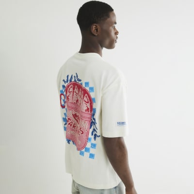 Beige Boxy Fit Sardine T-Shirt
