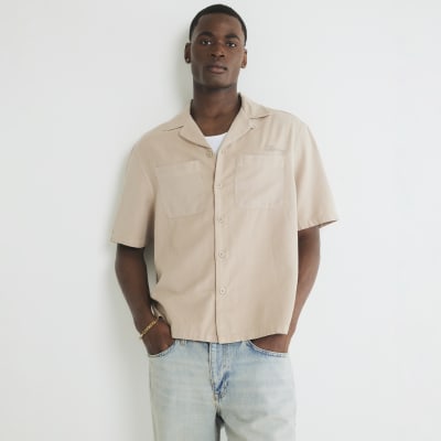 Beige Boxy Fit Shirt