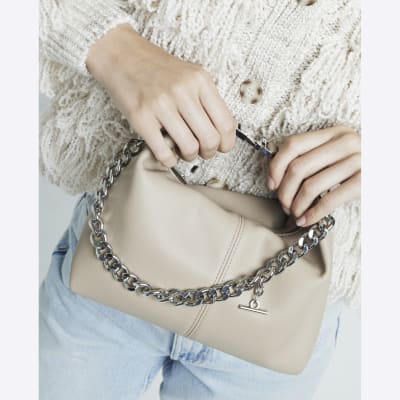 Beige chain bag online