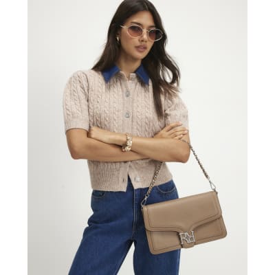 Cable Knit Hybrid Polo Top
