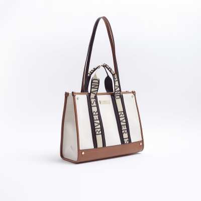 River island canvas online bag