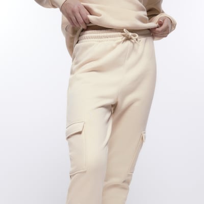 beige cargo joggers