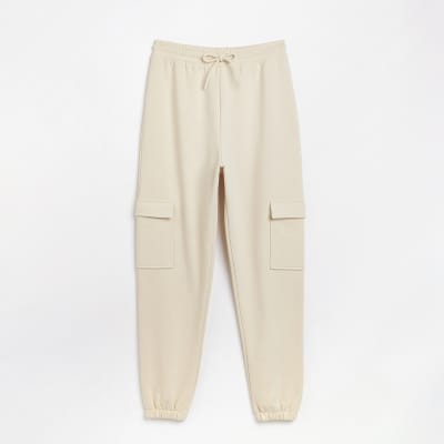 beige cargo joggers