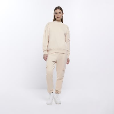 beige cargo joggers