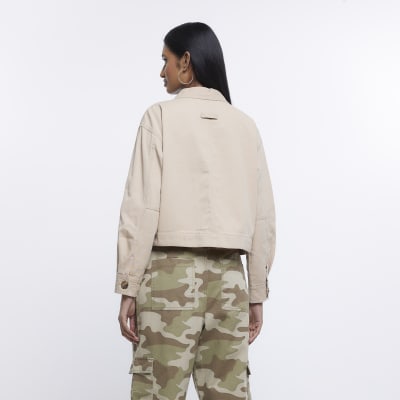 Beige casual jacket River Island