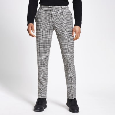 beige-check-slim-fit-trousers-river-island