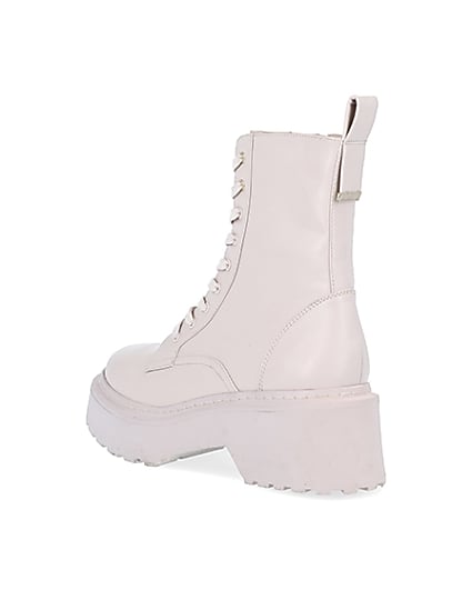 360 degree animation of product Beige chunky ankle boots frame-6