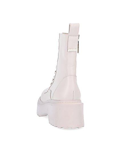 360 degree animation of product Beige chunky ankle boots frame-8