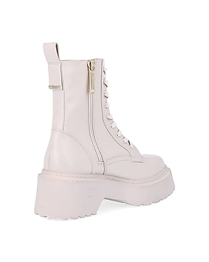 360 degree animation of product Beige chunky ankle boots frame-12