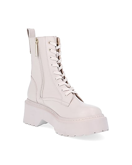 360 degree animation of product Beige chunky ankle boots frame-18