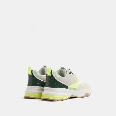Beige chunky panelled shoes