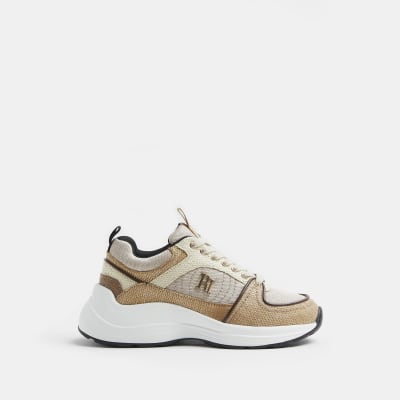 river island white chunky trainers