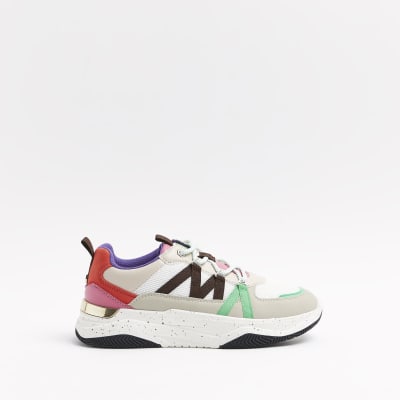 river island white chunky trainers