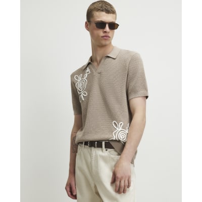Men's Knitted Polo Shirts | Knit Polos | River Island