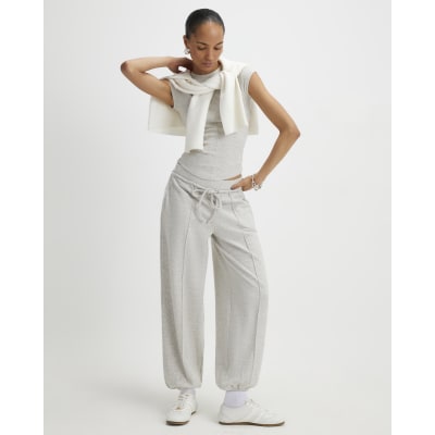 Beige Cosy Balloon Leg Joggers