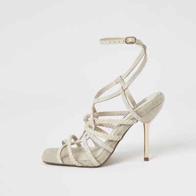 diamante sandals river island