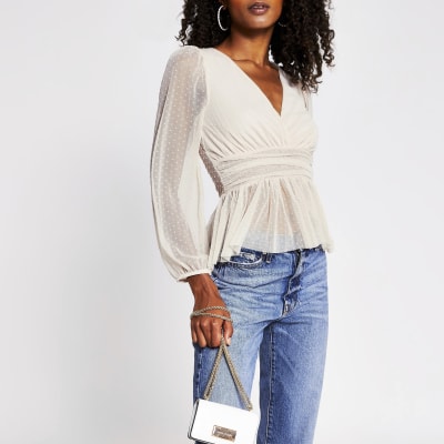 river island peplum top