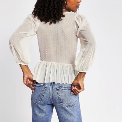 river island peplum top