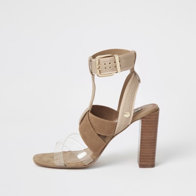 river island block heel shoes