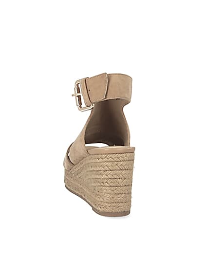 360 degree animation of product Beige espadrille wedge sandals frame-8