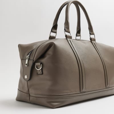 River Island Brown Ri Holdall Bag for Men Mens Bags Duffel bags and weekend bags 