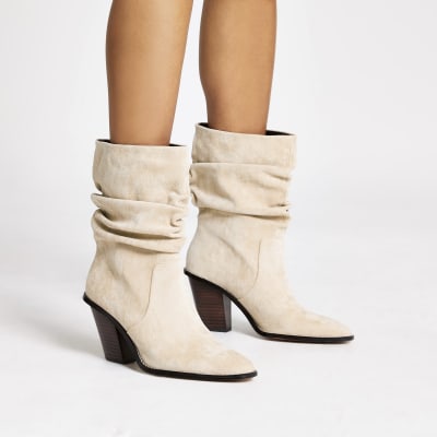 river island black slouch boots