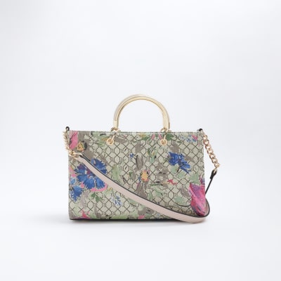 Gucci tote clearance bag with flowers