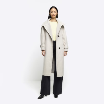 River island sales beige coat