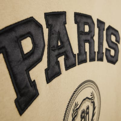 Beige graphic print sweatshirt