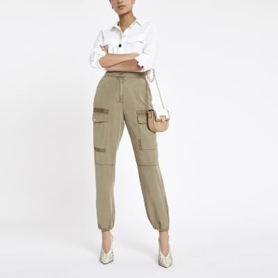 beige utility trousers