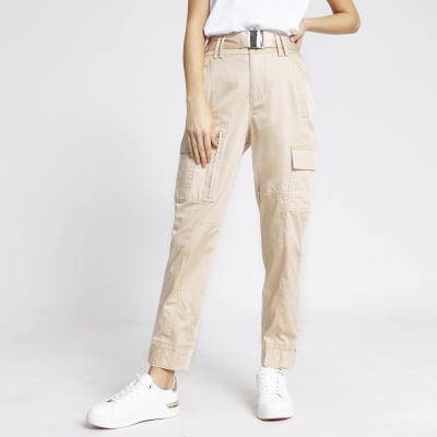 beige utility trousers