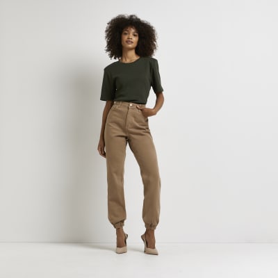high waisted jogger jeans