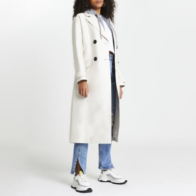 river island grey military coat