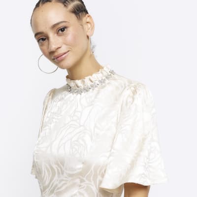 Ver Bikinis En Amazon Shell Trim Bandeau Bikini Top Boohoo A