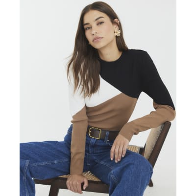 WANIMA KDB LONGSLEEVE Beige×Black XL Blackskies OVERSIZED LONG SLEEVE UNISEX - Long sleeved top - beige