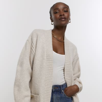 Beige knitted cardigan River Island