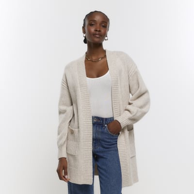 Beige knitted cardigan River Island