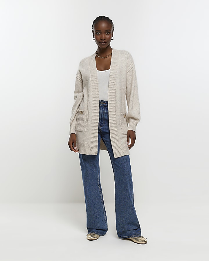 Beige knitted cardigan | River Island