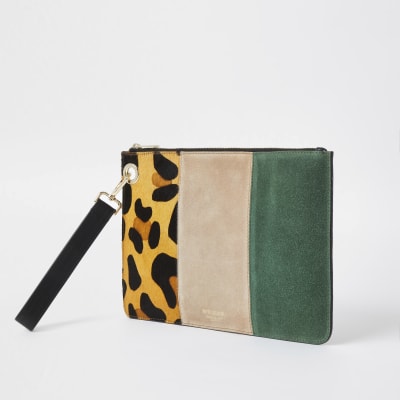purple clutch bag river island