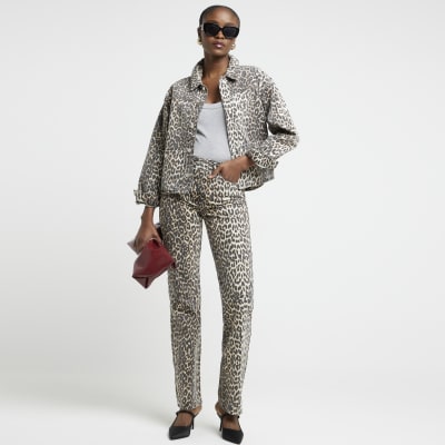 River island animal print blazer hotsell