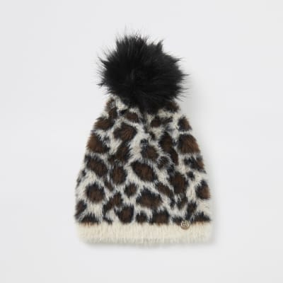 leopard beanie hat