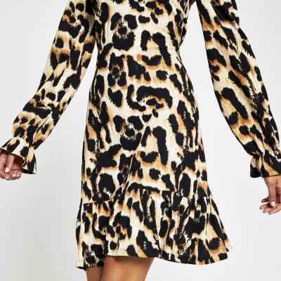 river island yellow leopard print dress