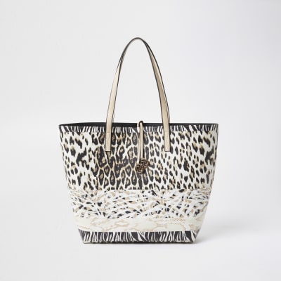 leopard print river island bag