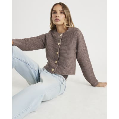 Beige Long Sleeve Cardigan