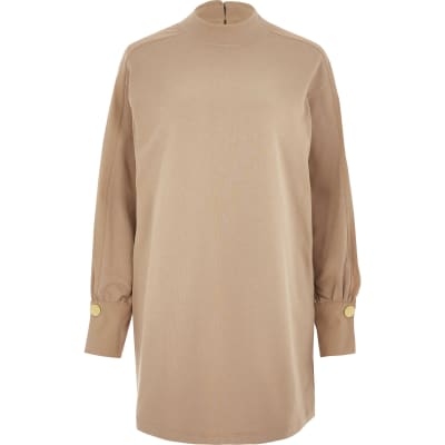 beige sweatshirt dress