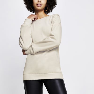 beige long sleeve sweater